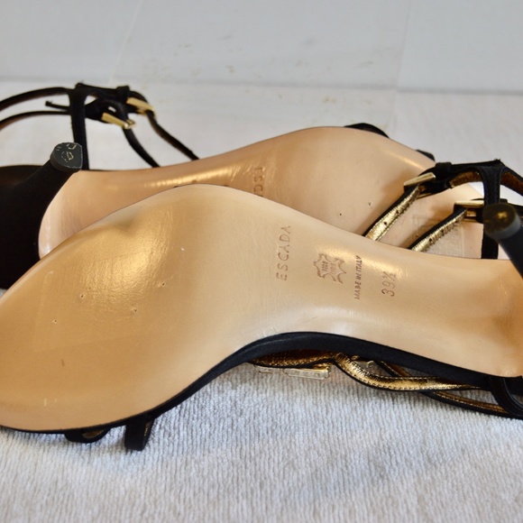 🏷️ NWT  Escada Swarovski Crystal Embellished Heels - Picture 12 of 14